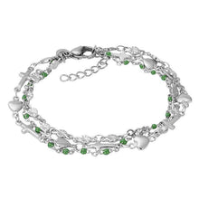 Afbeelding in Gallery-weergave laden, Bracelets Ghana (green beads) Armband iXXXi Silver AAAndacht
