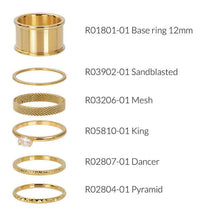 Afbeelding in Gallery-weergave laden, Complete ring King 12mm Goud Complete ring iXXXi AAAndacht
