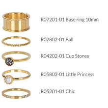 Afbeelding in Gallery-weergave laden, Complete ring Princess Chic 10mm Goud Complete ring iXXXi AAAndacht
