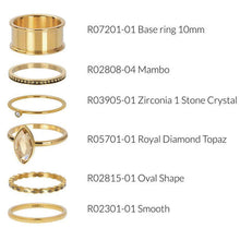 Afbeelding in Gallery-weergave laden, Complete ring Royal Diamond 10mm goud Complete ring iXXXi AAAndacht
