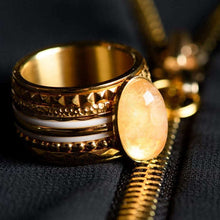 Afbeelding in Gallery-weergave laden, Complete ring White Royal Queen 14mm Goud Complete ring iXXXi AAAndacht