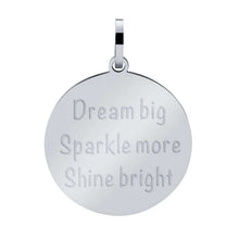 Afbeelding in Gallery-weergave laden, Dream Big, Sparkle More, Shine Bright - iXXXi - Hanger 38 mm Pendant iXXXi Zilver AAAndacht

