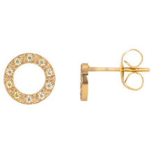 Afbeelding in Gallery-weergave laden, Ear studs Circle stone 10mm Oorbellen iXXXi AAAndacht

