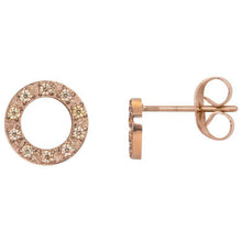 Afbeelding in Gallery-weergave laden, Ear studs Circle stone 10mm Oorbellen iXXXi Rose AAAndacht
