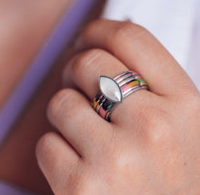 Afbeelding in Gallery-weergave laden, Impression Rainbow - iXXXi - Complete Ring - 10 mm Zilver